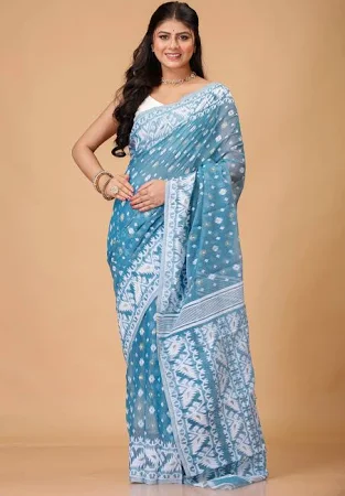 Jamdani Saree in Soft Cotton Muslin