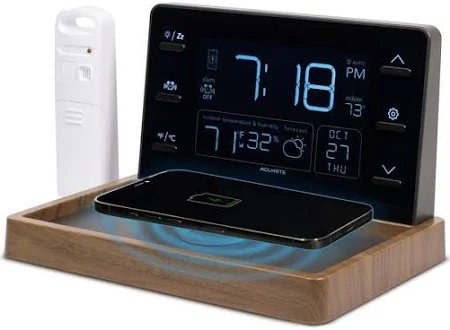 AcuRite Weather Valet with Wireless Charging Pad and Alarm Clock