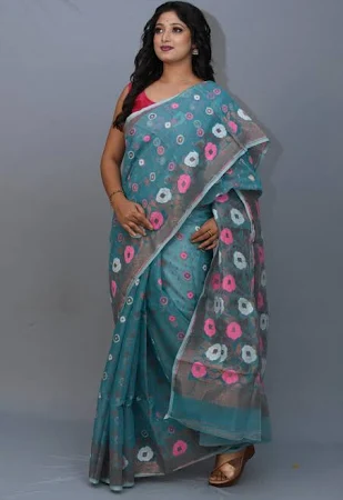 Jamdani Saree in Handloom Cotton Muslin