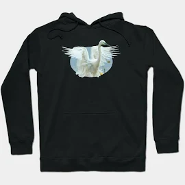 dalyndigaital2@gmail.com Great White Egret Landing Hoodie