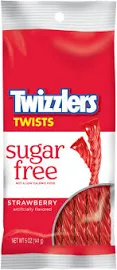 Twizzlers Candy, Zero Sugar, Strawberry, Twists - 5 oz