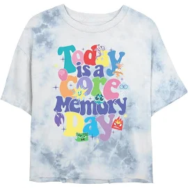 Junior's Inside Out 2 Core Memory Day T-Shirt - White/Blue - Small