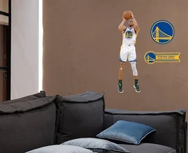 Golden State Warriors: Stephen Curry 2021 Jumper - NBA Removable Adhesive Wall Decal Large