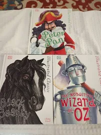 Lot Of 3 Miles Kelly Illustrated Classics Wizard Of Oz, Black Beauty,