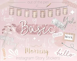 Basic Instagram Story Stickers | Starter Set