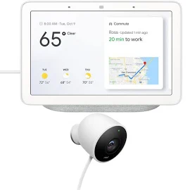 Google Home Hub with Google Assistant and Outdoor Security Camera