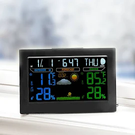 Sharper Image Color Weather Station, Size: One size, Black