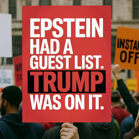 Epstein Files Good Trouble Protest Sign: Political Activist Art (Digital Download)