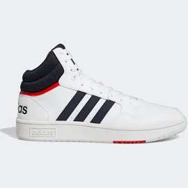 Adidas Hoops 3.0 Mid Classic Vintage Shoes - Men's - Cloud White / Red - 14