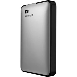 WD My Passport 1TB Portable External Hard Drive Storage USB 3.0 Silver (wdbbep0010bsl-nesn)