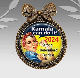 slrfreespiritjewelry Kamala Harris Pin, Kamala, Kamala 2024, Harris for President, Political Jewelry, Democratic Candidate, 2024 Election, Photo Glass Jewelry