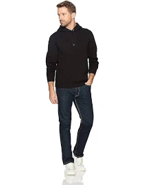 Essentials Men's Hooded Fleece Sweatshirt, Black, Large