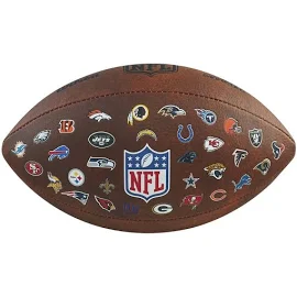 Wilson NFL 32 Team Logo American Football - Brown