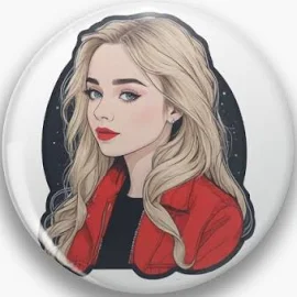 Sabrina Carpenter Vintage Design Sticker Sabrina Carpenter Pin