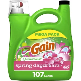 Gain +Aroma Boost Detergent, Spring Daydream, Mega Pack - 4.55 l (1.2 gal) 154 fl oz