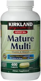 Kirkland Signature Mature Multi Vitamins & Minerals Adults 50+, Tablets - 400 count