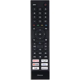Hisense Remote Control (erf3j80h) with Netflix/Prime/YouTube/(Disney+) Grade A (Used), Black