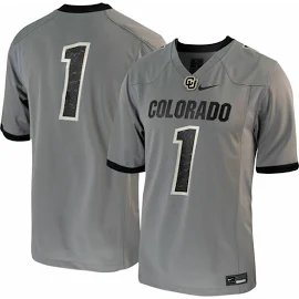 Men's Nike Silver Colorado Buffaloes #1 Untouchable Replica Football Jersey Size: Large