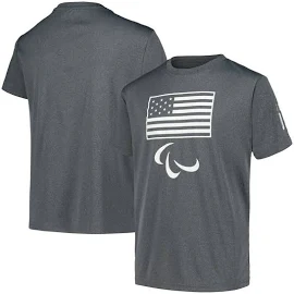 Outerstuff Youth Heather Charcoal U.S. Paralympics Podium T-Shirt Size: Medium