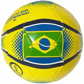 FIFA World Cup Soccer Ball Size 5, Brazil Flag, Yellow