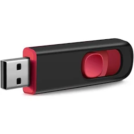 MAKACTUA 64GB USB Flash Drive, USB 2.0 Memory Stick Thumb Drive Pen Drives Jump Drive for Data Storage Black/Red