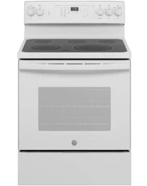 JB735DPWW GE 30" Freestanding Electric Convection Range with Air Fry - White