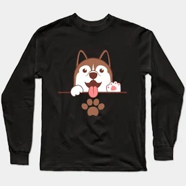 Gmail User Dog Design Long Sleeve T-Shirt