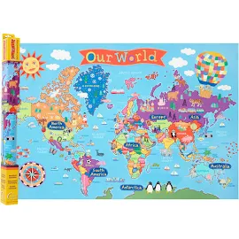 World Map for Kids