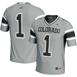 Men's Gameday Greats #1 Gray Colorado Buffaloes Endzone Football Jersey Size: Small