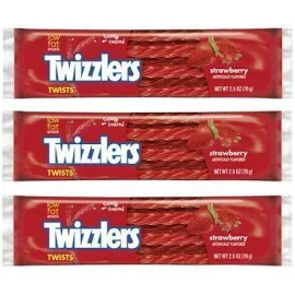 Twizzlers Twists Strawberry 2.5 oz Each ( 18 in A Pack ) Product of The USA by T