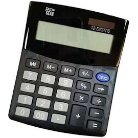 Pen + Gear 12 Digit Mini Desktop Calculator, Black, Office