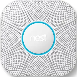 Google - Nest Protect 2nd Generation (Battery) Smart Smoke/Carbon Monoxide Alarm - White