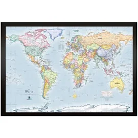 Standard National Geographic Magnetic Travel Map World Explorer - Home Magnetics