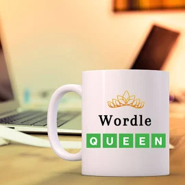 Wordle Queen Mug, Wordle Gift, Wordle Birthday Gift, Wordle Valentines Gift, Wordle Gift For Her, Gift For Women, Valentines Gift For Her