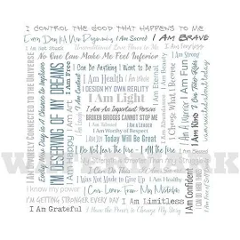 INSTANT Digital Download - DAILY AFFIRMATIONS Word Cloud Wordle svg pdf png jpg - great for home decoration - print and frame as gift