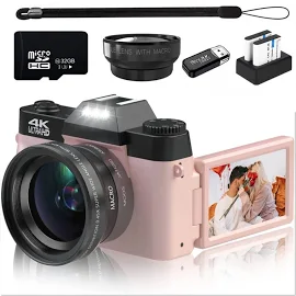 16X Digital Zoom Camera for Photography 4K HD Auto Focus Youtube Vlogging Video Camera 48MP WIFI