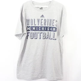 Adidas Shirts | New Adididas Mens Medium Michigan Football Shirt | Color: Blue/Gray | Size: M | Voguesquared's Closet