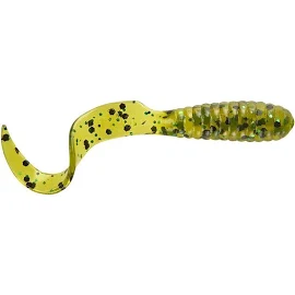 Mister Twister 4TSF20-11BGN Twister Tail Grub 4" Pumpkin Green