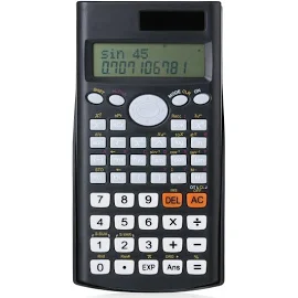 Mr. Pen- Scientific Calculator, Solar Power, 2 Line Calculator, Black