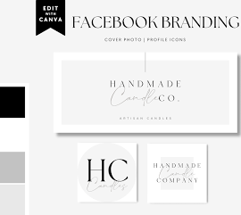 Facebook Cover Template, Facebook Banner, Facebook Icon, Modern Facebook Business Cover Image, DIY Facebook Template, Canva Template - Casey