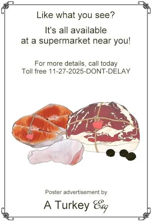 Thanksgiving Humor 2025 Turkey Takes Out Advertisement Card