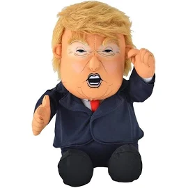 Pull My Finger Farting Donald Trump Plush Figure Doll -With Animated Hair-10.5 Inches Tall