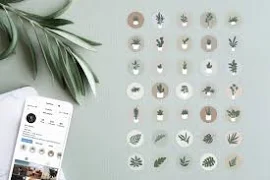 35 Instagram Highlights / App Icons, Plants, crazy plant lady, Indoor modern in Neutral Color Palette Bundle