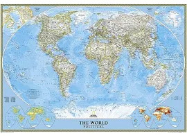 World Classic Wall Map - Tubed (43" x 30")