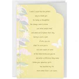 Hallmark Thank You Card, Your Kindness Means So Much Thank-You Card