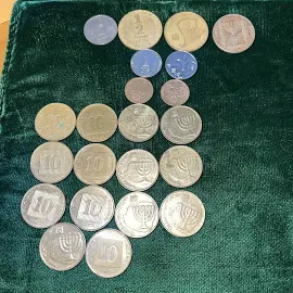 22 Israel Coins Various Eras And Denominations