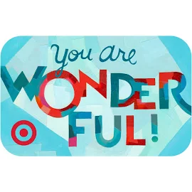 You Are Wonderful Target GiftCard