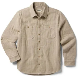 Taylor Stitch Men's Lined Utility Shirt, Natural Oat Donegal Organic Cotton, X-Small 36