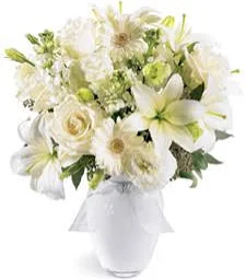 Flower Delivery Terre Haute | All-White Full Blossom Floral Bouquet | Flowers Near Me