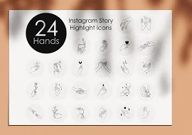 Instagram Highlight Cover | Highlight Cover Icons | Social Media Icons | Instagram Icons | Highlight Covers | Instagram | hands icons